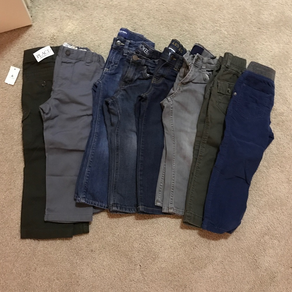 3T pants 8 pairs (2 of them brand new!) boys